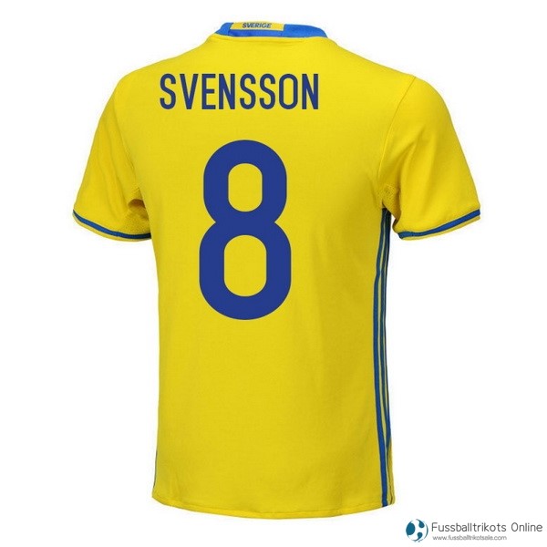 Sweden Trikot Heim Svensson 2018 Gelb Fussballtrikots Günstig